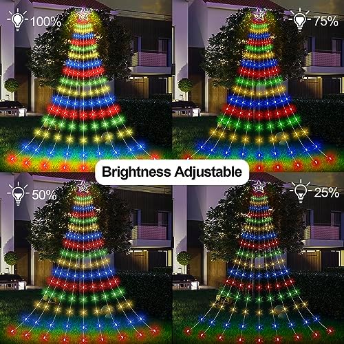 Christmas Solar Decorations Star Lights Outdoor, 11.48ft 350LED, Multicolor - Image 6