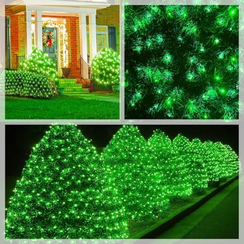 Neoclassy 120Led Christmas Net Lights Outdoor 5ft x 6ft Connectable, 8 Modes Waterproof Black Wire 29V Plug in Mesh Net Christmas Lights for Garden, Yard, Bushes, Trunk, Xmas Tree Decor (Green) - Image 5