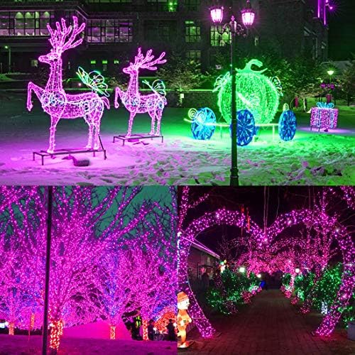 300 LED Halloween Lights, 98.5FT Halloween String Lights with 8 Lighting Modes, Waterproof & Connectable Mini Light, Plug in for Indoor Outdoor Holiday Christmas Party Bedroom Decorations (Purple) - Image 6