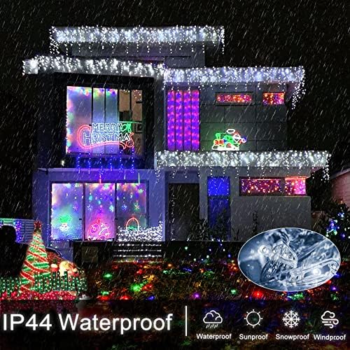 640 LED Icicle Lights for Outside, 66FT White Christmas Lights Outdoor - Image 6