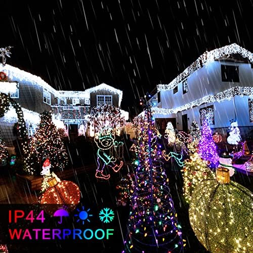 JMEXSUSS 250 LED White to Multicolor Christmas String Lights Plug in - Image 4