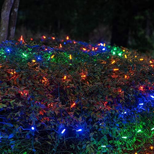 Wintergreen Lighting 100 Count M5 Multicolor LED Christmas Net Lights, 4 x 6 ft Green Wire Indoor/Outdoor Commercial Grade Outdoor Christmas Decorations for Hedges & Bushes - Image 5