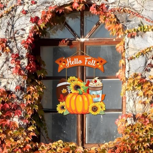 Fall Thanksgiving Door Sign, Wooden Harvest Decorations, Indoor Outdoor Farmhouse Porch Decor (3) - Image 7