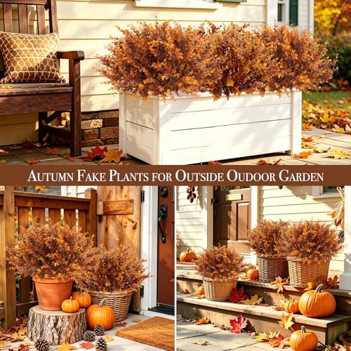 20 Bundles Artificial Fall Flowers for Outdoors Fall Decorations for Home - Image 6