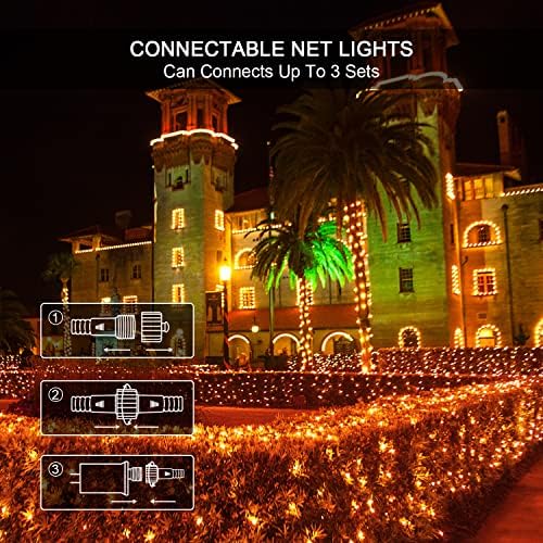 JMEXSUSS 360 LED Orange Net Lights - Image 4