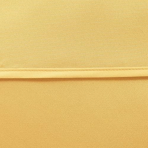 LUSHVIDA Round Outdoor Tablecloth with Umbrella Hole 60 Inch Yellow - Image 5