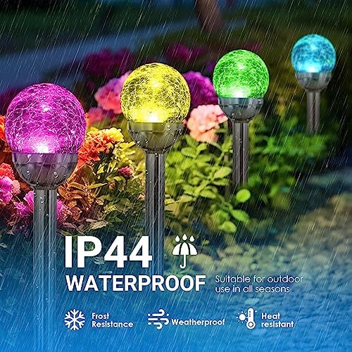 SOLPEX Solar Garden Lights Outdoor, 3 Pack Color Changing Solar Lights - Image 6