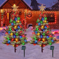 2 Pack Solar Christmas Trees Outdoor 100 LED Multicolor C6 Lights by QIDJGEB