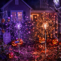 btfarm 2 Pack Solar Halloween Lights Outdoor, Orange+Purple Firework Light by btfarmdecorativelighting