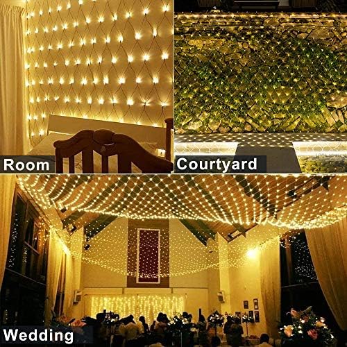 Warm White Christmas Net Lights, 192 LED 9.8FT x 6.6FT - Image 3