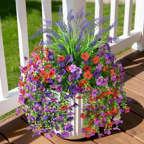 Artificial Fake Hanging Flowers Plants for Outdoor Outside Decoration by HomeD%C3%A9cor