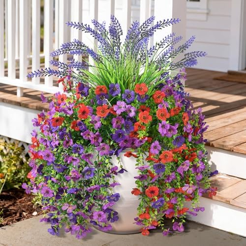 Artificial Fake Hanging Flowers Plants for Outdoor Outside Decoration - Image 7