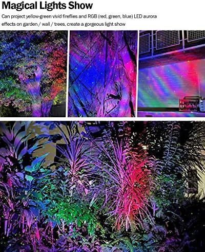 Firefly Garden Lights Star Projector Laser Christmas Lights with Colorful LED Background Light - Image 3