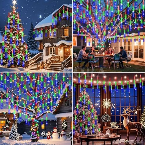 Aukora Christmas Lights Outdoor,Meteor Shower Lights UL Certified - Image 2