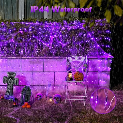 JMEXSUSS 360 LED Halloween Net Lights, Purple, 12ft x 5ft - Image 4