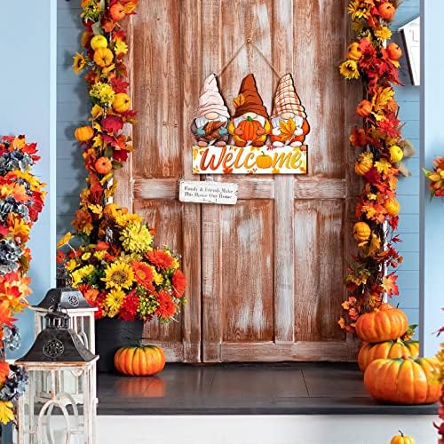 Panelee Fall Welcome Sign Fall Gnome Sign for Door - Image 2