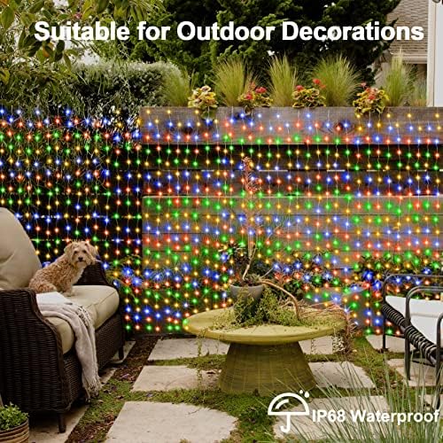 echosari 9.8Ft x 9.8Ft Curtain Lights Battery Operated 2 Color Changing - Image 6