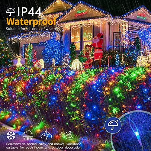 HEYFUNi 192 LED Christmas Net Lights Plug in, 9.8FT x 6.6FT Multicolor - Image 2