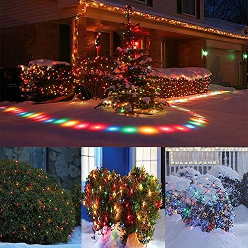 Christmas Net Lights Outdoor,100LED 5ftx5ft Christmas Net Lights With Connectable, Waterproof ,UL Certified and Durable Green Wire For Bushes,Shrubs,Holiday Outdoor Christmas Decorations (Multicolor) - Image 5