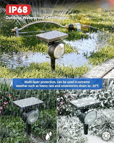 Focusing Solar Spot Lights Outdoor Waterproof, RGB+3CCT Tree Uplights 4Pack - Image 5