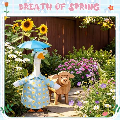 Soulchen 3 Pcs Summer Goose Outfit Porch Lawn, Cloudy Duck, 23 Inch - Image 5