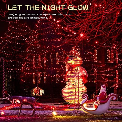 woohaha Red Christmas Mini String Lights, 2 Pack 50 Count 13FT Green Wire - Image 5