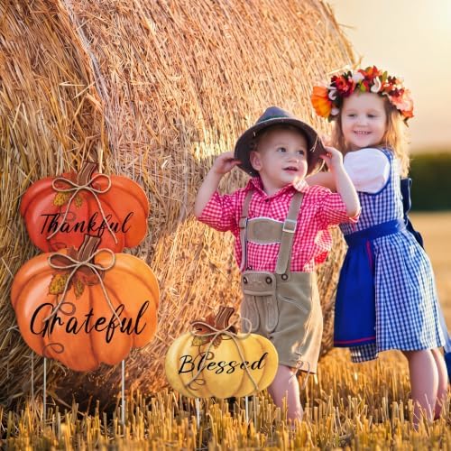 Geetery 3 Pcs 31 Inch Fall Outdoor Decorations Yard Sign, Bright Color - Image 5