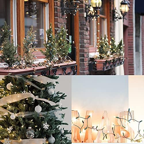 Christmas Lights, 150 Count 29 FT Christmas Mini String Lights, Green Wire Fairy Light, 120V UL Certified Connectable Xmas Tree Light for Patio, Holiday, Party, Outdoor Indoor Decoration, Warm White - Image 3