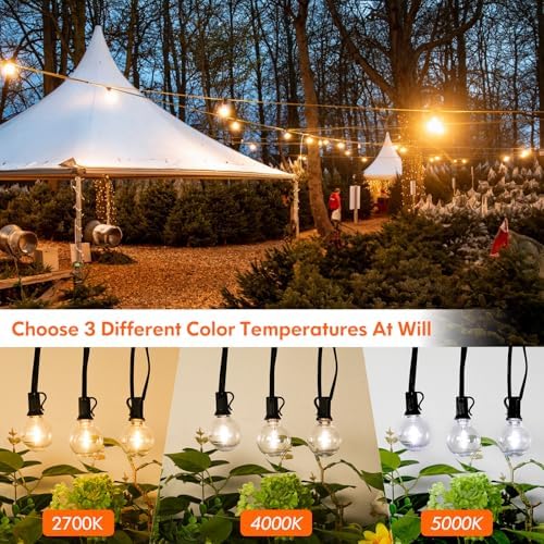 150FT LED Outdoor String Lights with Dimmable 3 Color Lights with Remote - Image 2