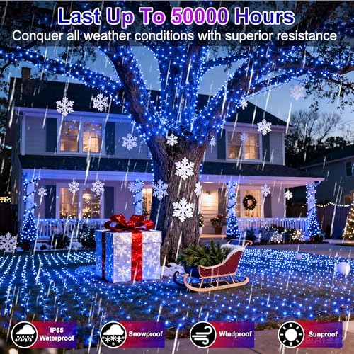 340 LED 90FT Christmas String Lights Outdoor, 12 Pro Modes with Timer - Image 4