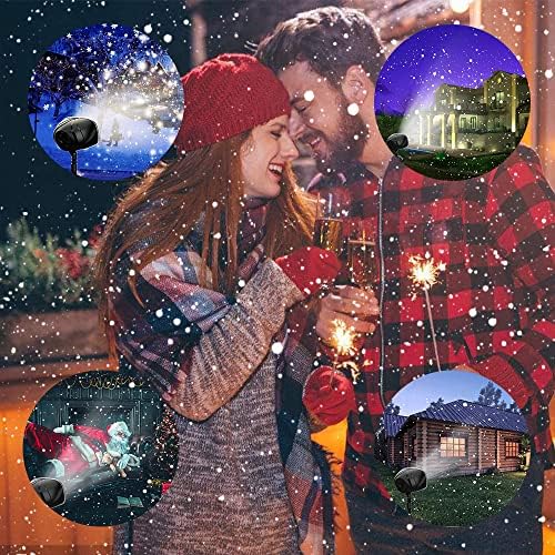 Halloween Snowfall Projector Lights,Christmas Indoor Outdoor Holiday Lights with Remote Control White Snow for Halloween Xmas Party Wedding Garden Landscape Decoration（Snow Spots） - Image 2