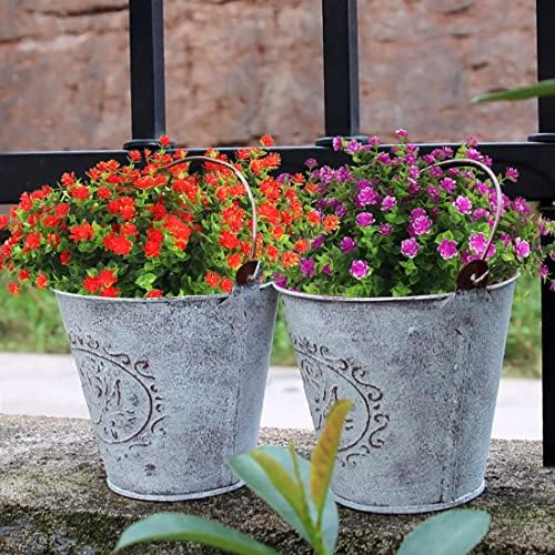 RECUTMS Artificial Flowers Outdoor UV Resistant Fake Spring Fall Plant 12Pc - Image 4