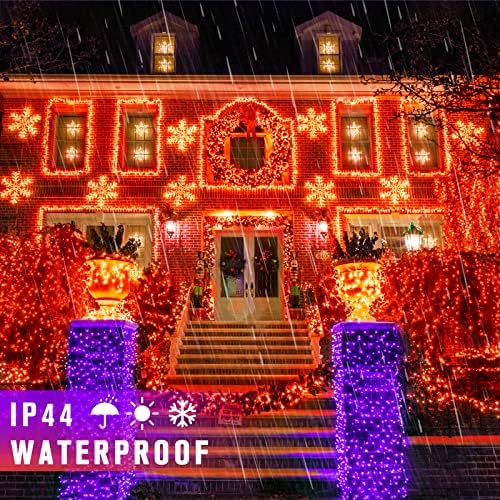 JMEXSUSS 250 LED 91.5ft Halloween String Lights, Orange to Purple, Plug in - Image 7