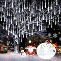Christmas Lights Outdoor 2 Pack 16 Tubes Meteor Shower Lights Cool White by EXF