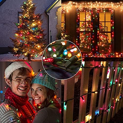 3 Sets Christmas Lights, 150 Count 33 FT Each Mini String Lights, Green Wire Fairy Lights, 120V UL Certified Connectable Xmas Tree Light for Holiday Winter Patio Party Outdoor Decoration, Multicolor - Image 6