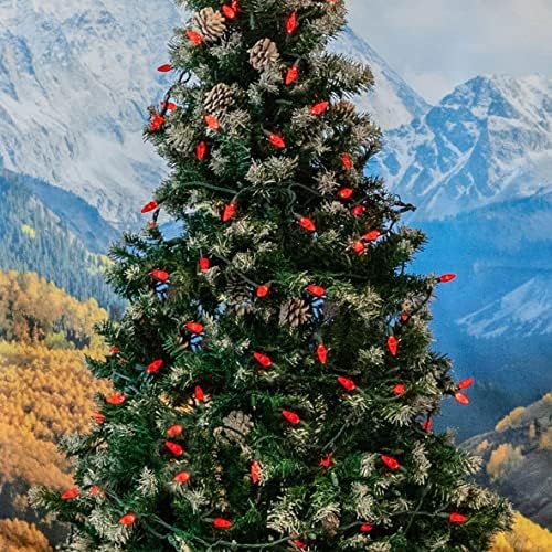 Novelty Lights 24FT 70 LED C6 Red Christmas String Lights, Green Wire - Image 4