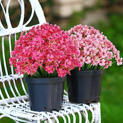 AGIRL Artificial Flowers Outdoor UV Resistant Fake Plant Garden Patio Decor - Image 6