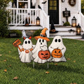 Smile Halloween Yard Signs Foldable Ghost Pumpkin Lawn Sign Outdoor Decorations by Sme