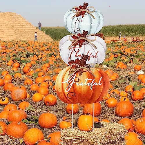 Geetery 3 Pcs 31 Inch Fall Outdoor Decorations Yard Sign, Rustic Color - Image 6