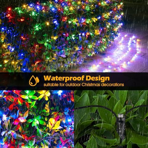 BlcTec Christmas Net Lights, 360 LED 9.8ft x 6.6ft Outdoor Christmas Lights with 8 Modes, UL Certified, Timer, Connectable, Waterproof for Bushes, Trees, Shrubs Yard Outdoor Xmas Decor, Multicolor - Image 5