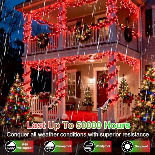 WUXYIYANG 750 LED 240FT Red Valentine Lights, 12 Pro Modes and Timer Memory - Image 6