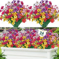 24 Pcs Artificial Flowers for Outdoor, Plastic Fake Flowers Decor, 6 Color by Lnoicy