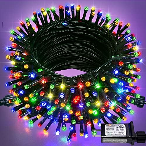 JMEXSUSS 200 LED Multicolor Christmas Lights, 66ft String Lights Plug in by JMEXSUSS