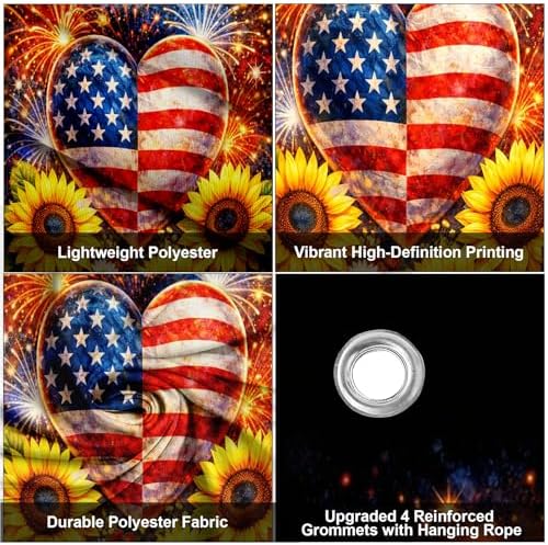 Patriotic Welcome Door Cover, 70.86" X 35.43" Door Banner - Image 4