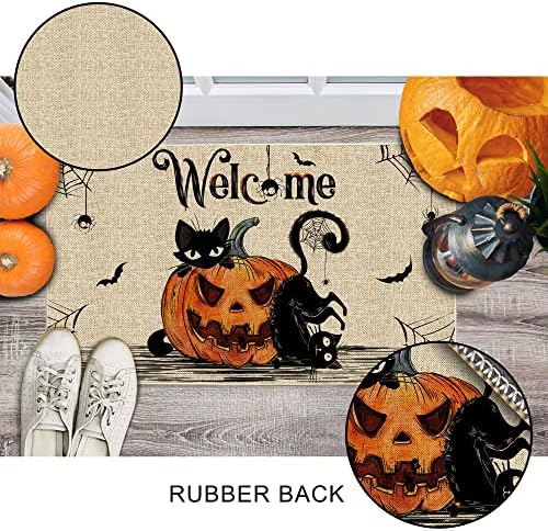 Hexagram Halloween Door Mat, Welcome Mat for Front Door Outdoor 17x29 - Image 6