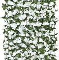 9 Pack 72 FT Artificial Flower Garland Fake White Roses Vines Silk Flowers by KHOYIME