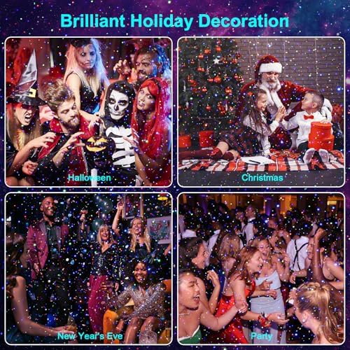 Laser Christmas Projector Lights Outdoor,Moving RGB Laser Projection Light,Firefly Light Show with RF Control,Waterproof Holiday Projector for Garden Patio Halloween Christmas Decoration&Gift - Image 6