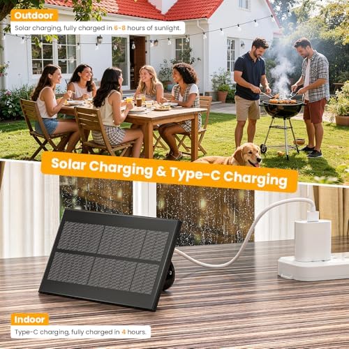 FOOMAN 100FT Solar String Lights Outdoor Waterproof IP65 with USB-Charging - Image 4