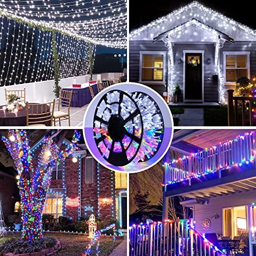JMEXSUSS 500 LED White & Multicolor Color Changing String Lights, - Image 5