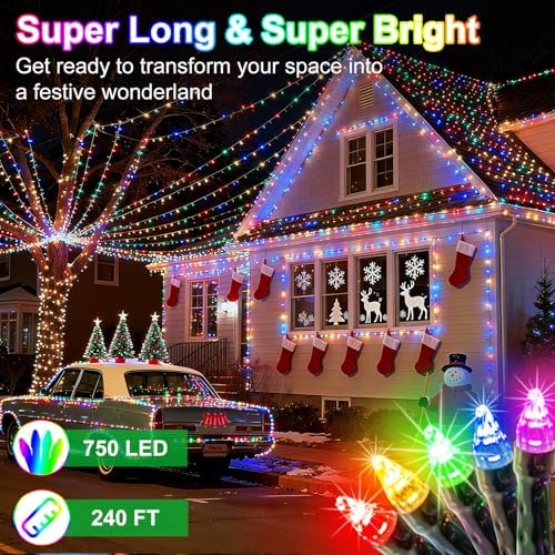 750 LED 240FT Christmas String Lights Outdoor, 12 Pro Modes with Timer - Image 2